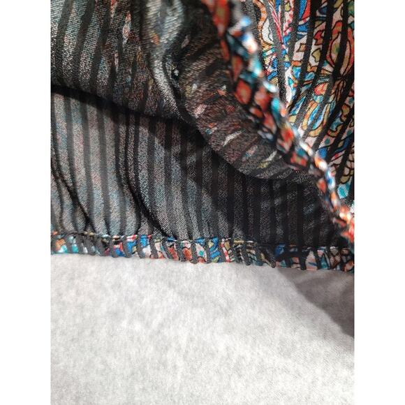 Anthropologie Maeve Madeira Burnout Blouse Top Women's Sz Large Colorful - Picture 5 of 10